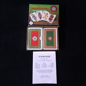 Tudor Rose Piatnik Playing Cards Vienna Austria Two Complete Decks VTG 2 Decks